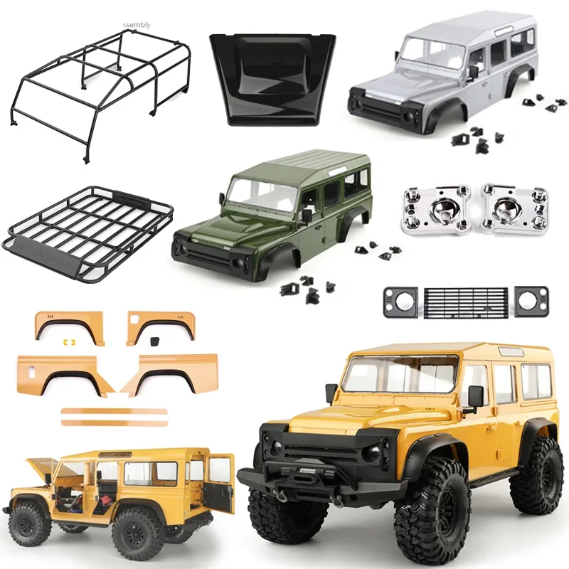 RCDream 324mm rozstaw osi obudowa samochodu wnętrze 5 korpus drzwi dla 1/10 zdalnie sterowany samochód gąsienicowy Traxxas TRX4 Defender Camel Cup