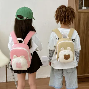 Koreanische Leinwand -Rucksack für Kinder, Kawaii -Kindertaschen für Mädchen, Kindergüte des Kindergartens, Hasen des Cartoonbären, 2023 6 Hauptverkäufe Kinder -Leinwand -Rucksack - №6