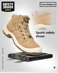 Safetyjogger Protective Security Safety Work Shoes Steel Toe Men Women Breathable Wear Resistance Anti Puncture Anti-static