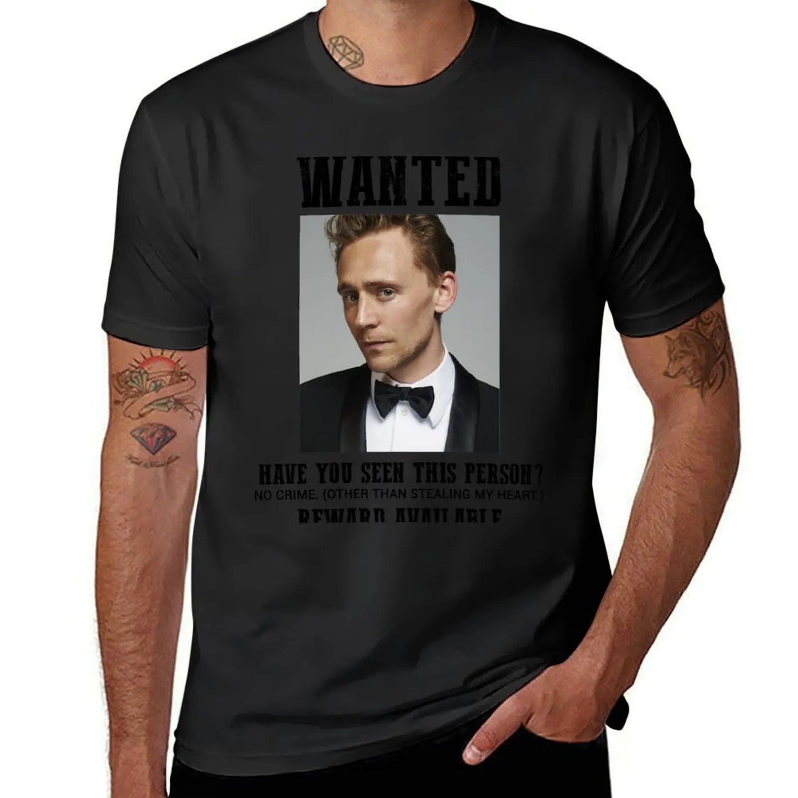 wanted: tom hiddleston T-Shirt summer clothes Short sleeve tee anime oversizeds men clothings