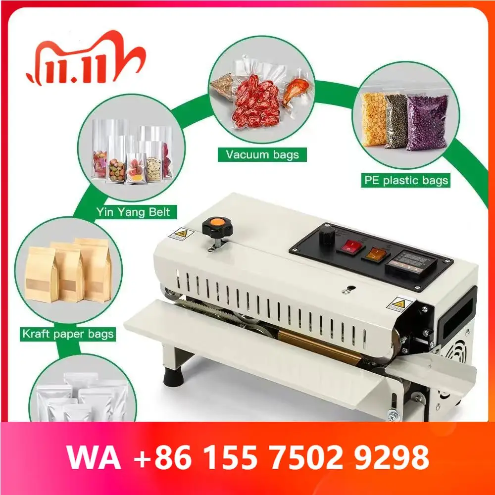 400Mm automatic hine continuous belt horizontal sealing hine plastic bag packaging pulse sealing hine
