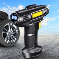 Portable Car Tire Inflator Pump, 12V/220V High-Pressure Electric Air Compressor for VehicleTires and Multi-Function Use