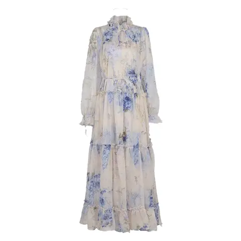 ऑस्ट्रेलियाई सिल्क लंबी आस्तीन वाली ड्रेस कमर कसी हुई बेल्ट वाली मैक्सी ड्रेस वायलेट पर्पल ड्रेप्ड गाउन महिलाओं का फैशन सुरुचिपूर्ण ड्रेस 8 best sales रेशमी पोशाक - №8