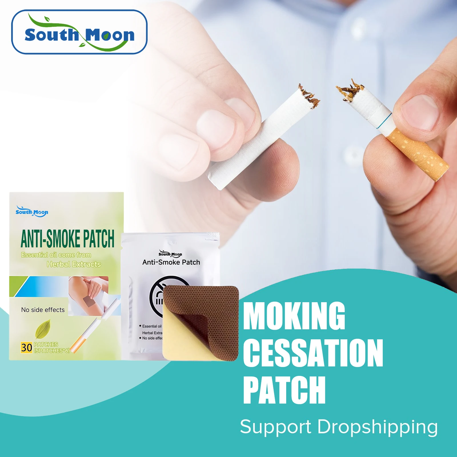  ﻿30/60/90pcs Quit Smoking Patch Control Smoke Addiction Stop Cigarette Anti Anxiety Herbal Extract Smoking Cessation Plaster