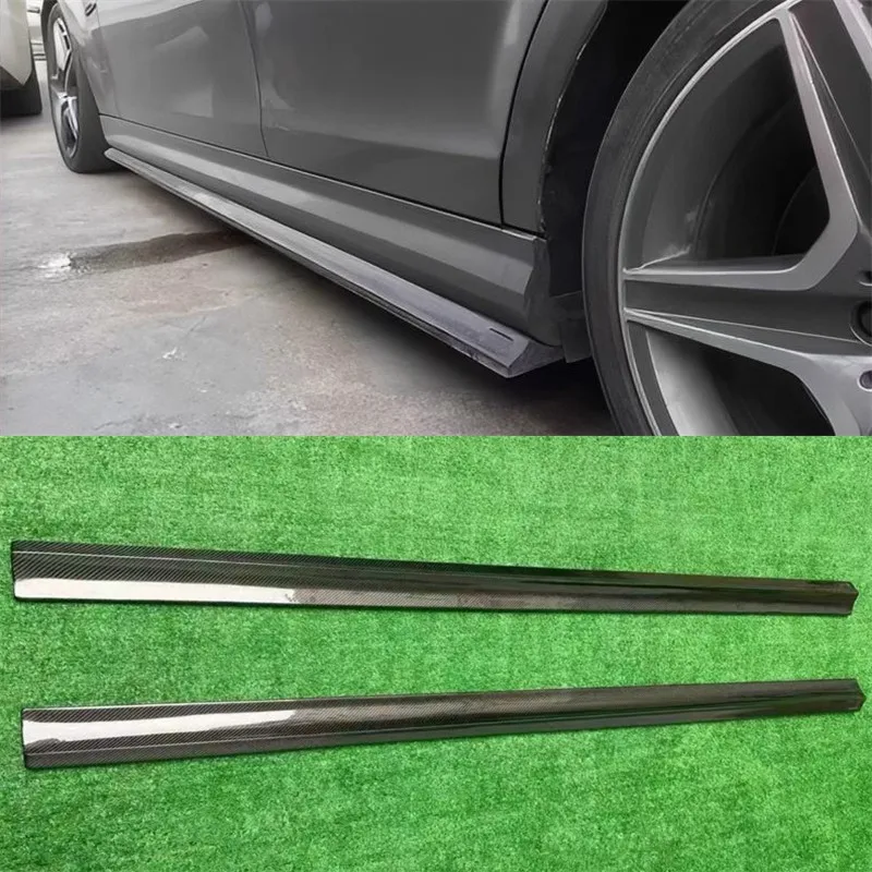 

Для Mercedes Benz C Class C63 W204 2007-2014 ReaI боковые юбки из углеродного волокна, расширения губ, спойлер, автомобильные аксессуары, комплект кузова