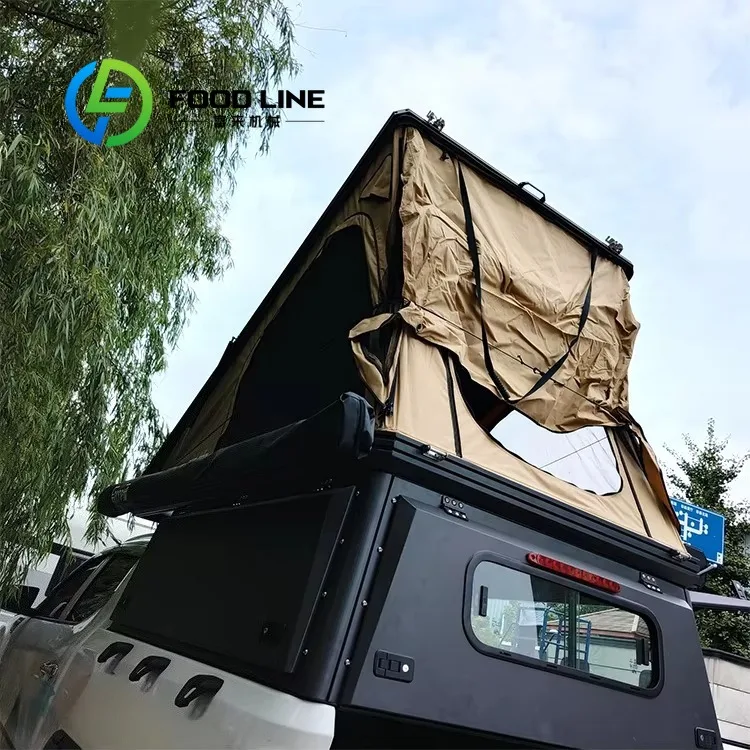 Slide On Truck Camper Lightweight Pop Up Demountable Mini Compact Size Designed For Half-Ton Pickup Weekend Short Camping Travel view 3