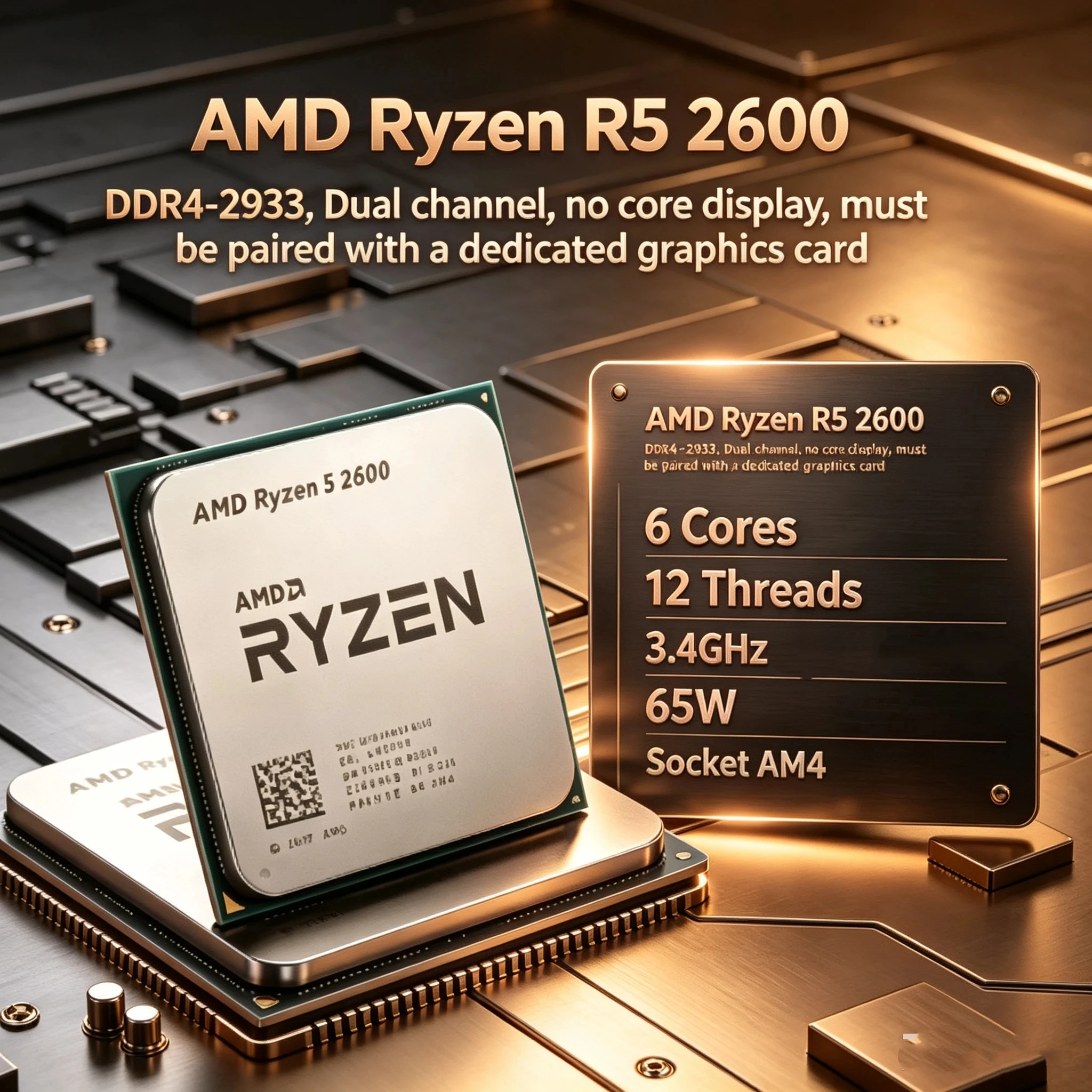 amd-ryzen-5-2600-cpu-for-diy-desktop-build-6-core-12-thread-34ghz-39ghz-socket-am4-ddr4-65w-unlocked-for-video-editing-gaming