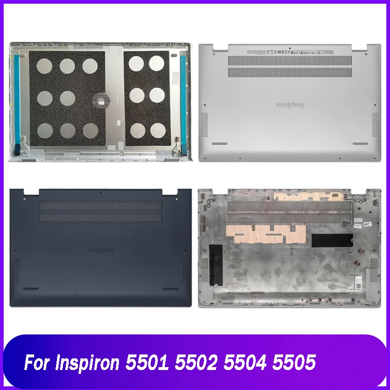 

НОВАЯ задняя крышка для ноутбука DELL Inspiron 5501 5502 5504 5505 0MCWHY 0PK1Y2 0DXN80, задняя верхняя крышка с ЖК-дисплеем, нижняя базовая крышка, синий, серебристый