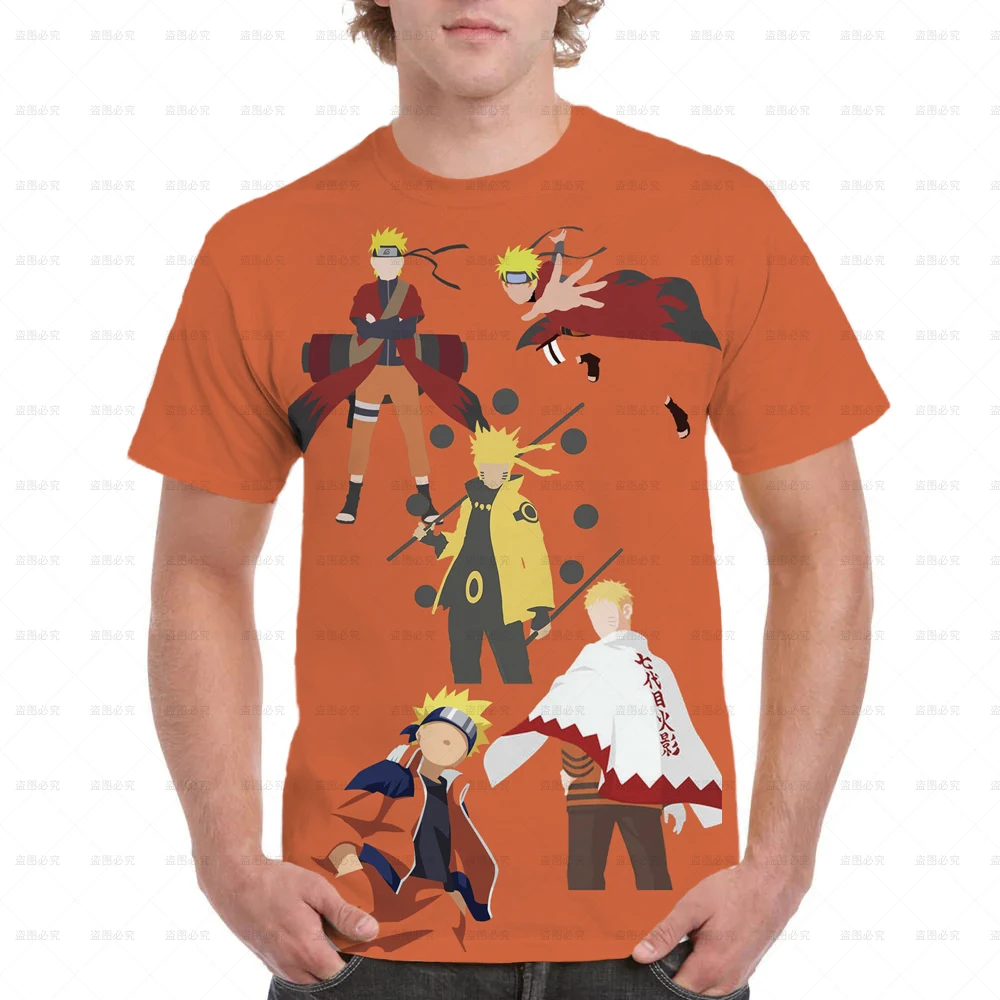 Camiseta de Naruto de Anime japonés para niños, camiseta estampada a la moda de verano para niños, camiseta de manga corta con juego de dibujos animados, ropa para niños, ropa de calle