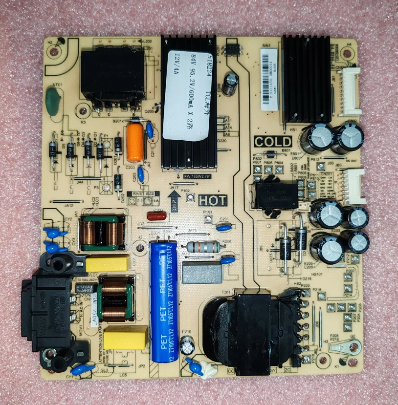 

PW.165W2.781 The original LED TV power board has been tested well with 165W 84-95.2V 600ma