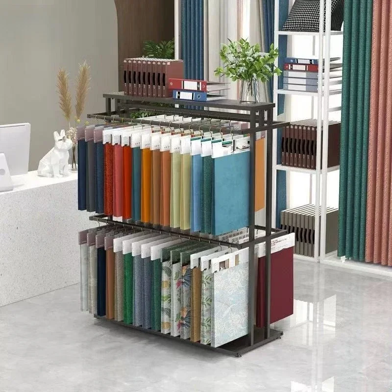 Fabric sample display stand Home textile curtain elevator exhibition Multi-layer fabric sample display shelf