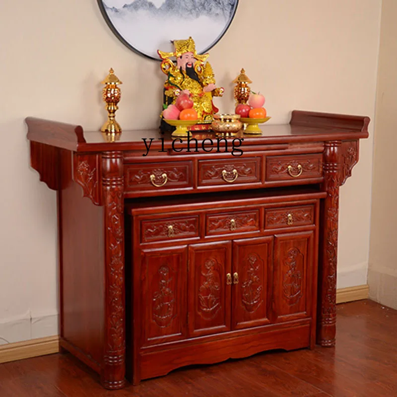 XL Solid Wood Table Household Chinese Style Divine Table Zhongtang Divine Case Tribute Table