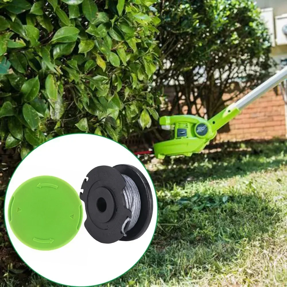 1 PC Garden Line SPOOL 1 PC Trimmer CAP Line SPOOL & ฝาครอบสําหรับ Greenworks 21287 24V Strimmer Trimmer สวนเครื่องมือ