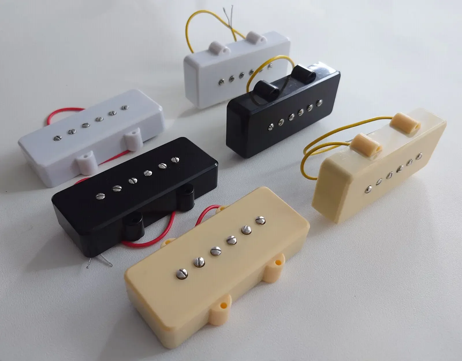 

P90 Humbucker-Size Single Coil Guitar Pickups Set Ceramic Magnets Neck & Bridge for LP/SG Electric Guitar
