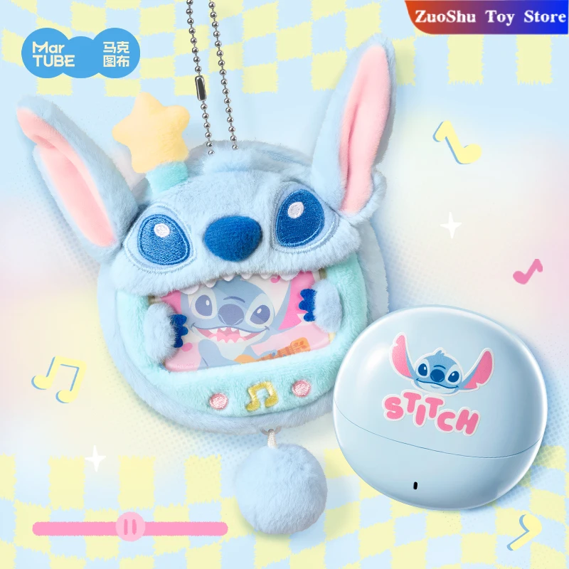 

Натуральные Bluetooth-наушники Martube Lilo & Stitch 5,4, беспроводные водонепроницаемые полувкладыши с чехлом, подарки для детей