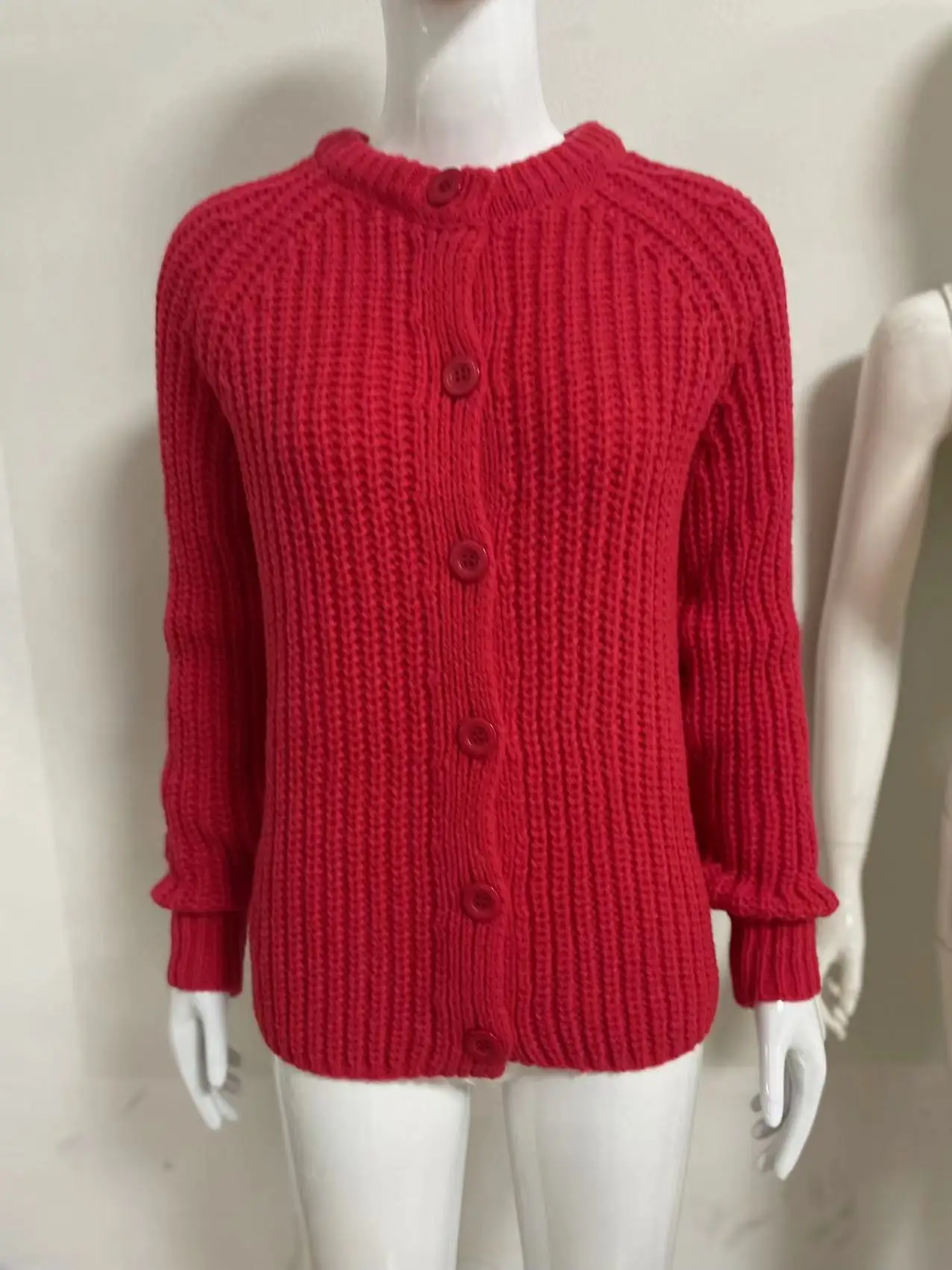 Осень-зима, Новое поступление, свободный стиль, однотонный кардиган с длинными рукавами