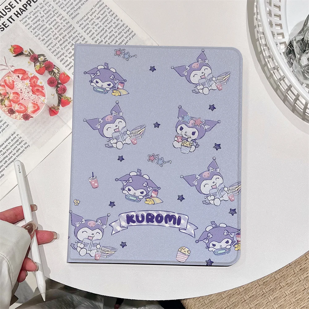 

Kuromi Smart Case For iPad Air 5 6 A16 11th Pro 11 10 Gen 10.9 10.5 10.2 9th 8th 6th 5th 9.7" Mini 7 6 5/4 with Pen Holder Cover