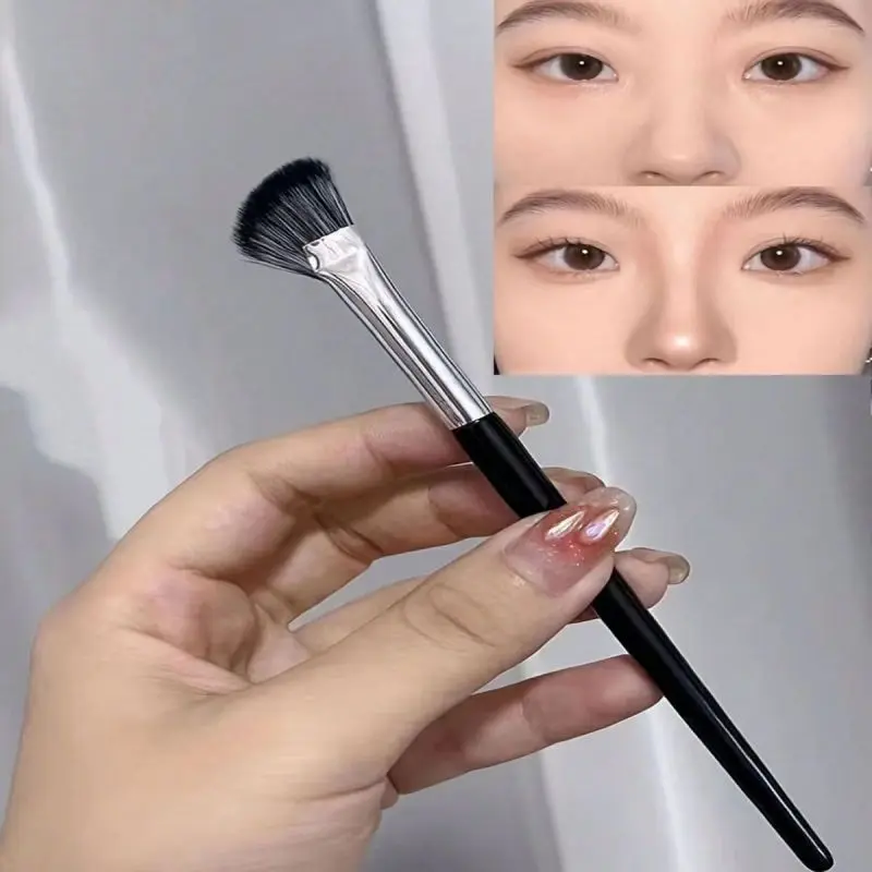 3/4 個のノーズコントゥアリングブラシとアイシャドウミキシングブラシ、無香料ナイロン毛 ABS ハンドル、正確なメイクアップのための柔らかい毛