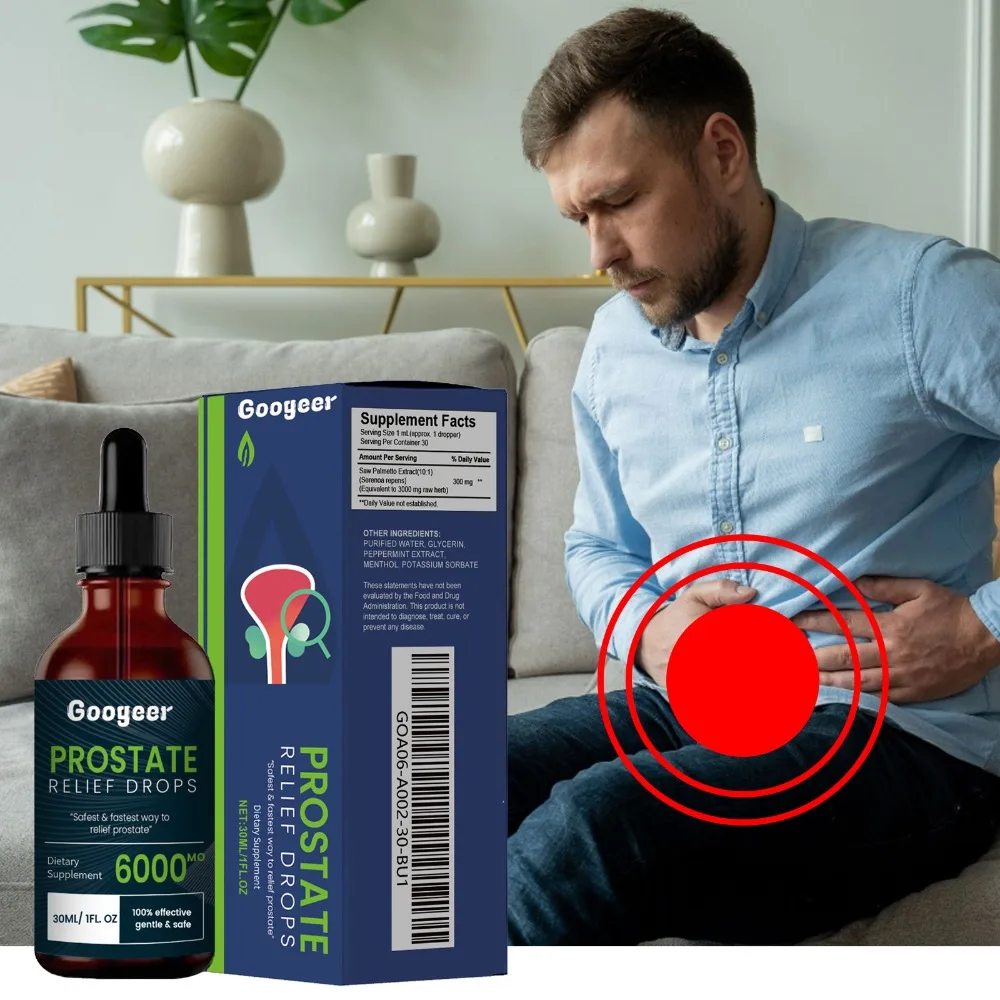 Prostate Relief Drops Urinary Flow Prostate Health Male Vitality Immune Support with Saw Palmetto Extract 30 ML for Men's Health