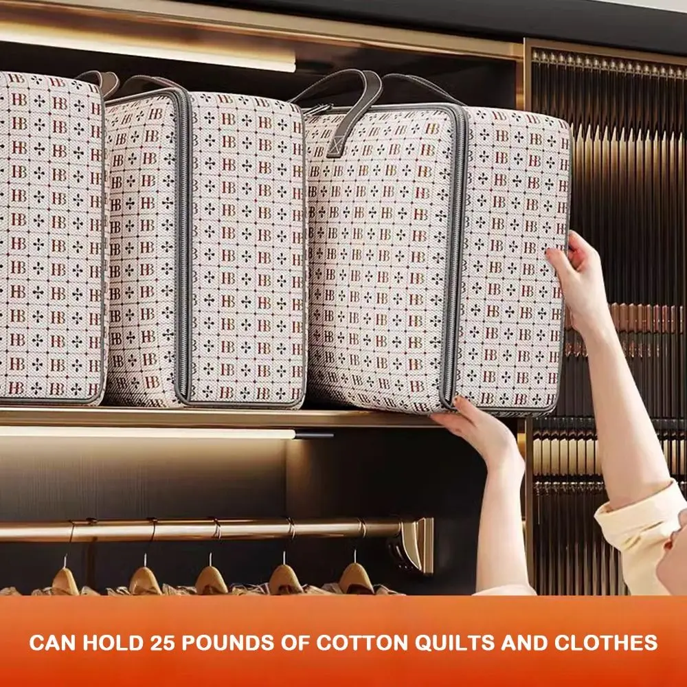 Sac de rangement pour couettes de très grande capacité, anti-poussière, résistant à l'humidité, bacs de rangement pour vêtements, sac de déménagement zippé