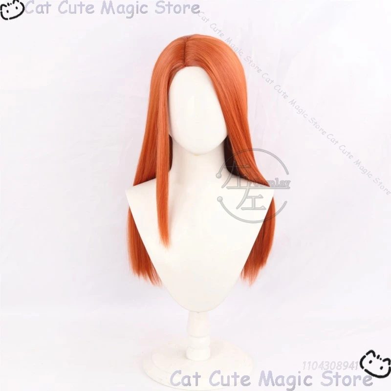 Samantha Eve Wilkins Atom Eve Anime Invinciblee Cosplay Costume 60cm long orange hair Woman Cos Wig Prop Halloween Party Outfit - view 3