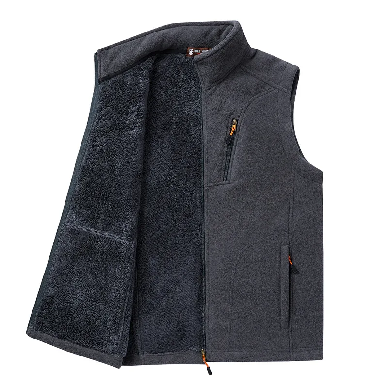 

Autumn and Winter Men's Casual Thick Solid Standing Collar Warm Vest