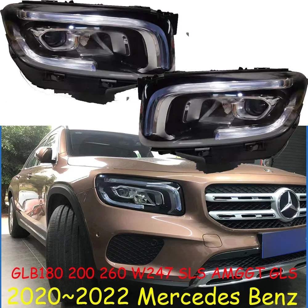 

1 шт., налобный бампер для Mercedes Benz W247, передняя фара GLB180 GLB200 GLB260 светодиодный 2020 ~ 2023, аксессуары для Benz W247, противотуманная фара