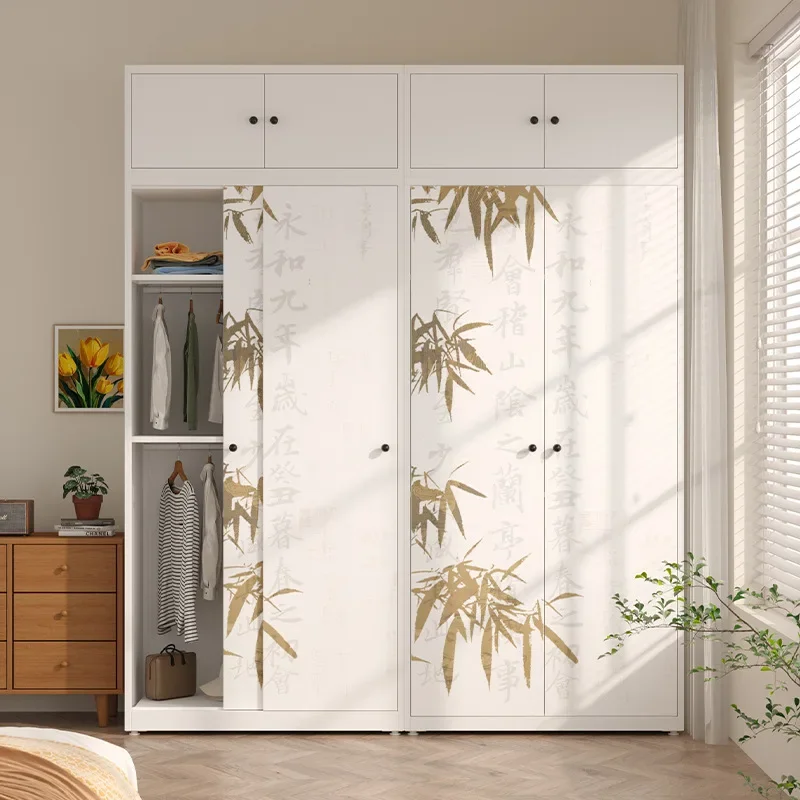 خزانة ملابس فولاذية مطبوعة، خزانة تخزين حديدية منزلية للأطفال، خزانة تجميع بسيطة للباب المنزلق