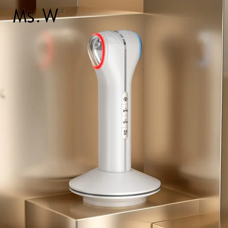 New Hot Cold Anti-aging Skincare Massager Anti-wrinkle face lift EMS Vibration R.F blue light therapy facial and body mssager
