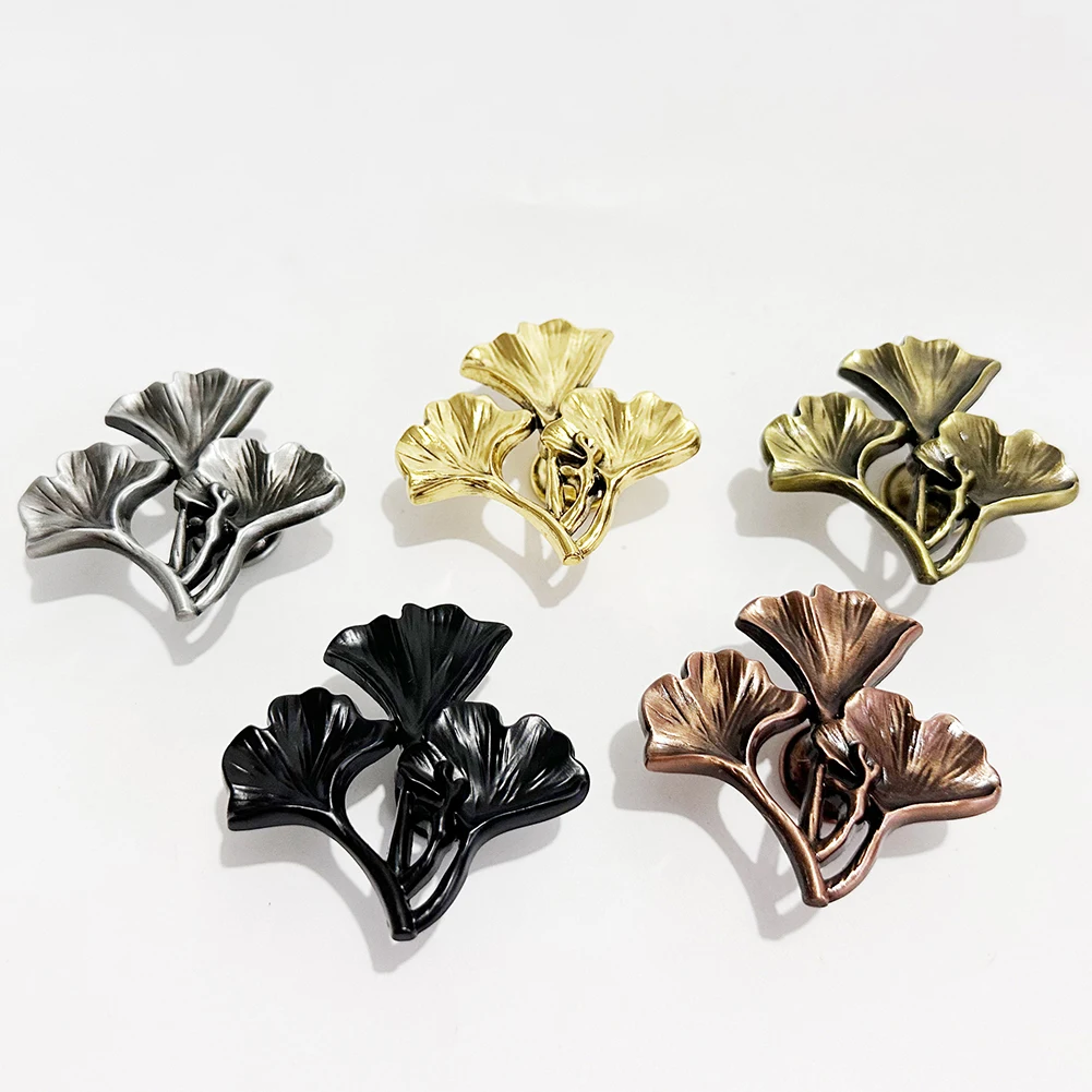 

Ginkgo Leaf Zinc Alloy Furniture Handle Door Cabinets Knobs For Children Room Replacement Furniture DIY Door Hardware Tools