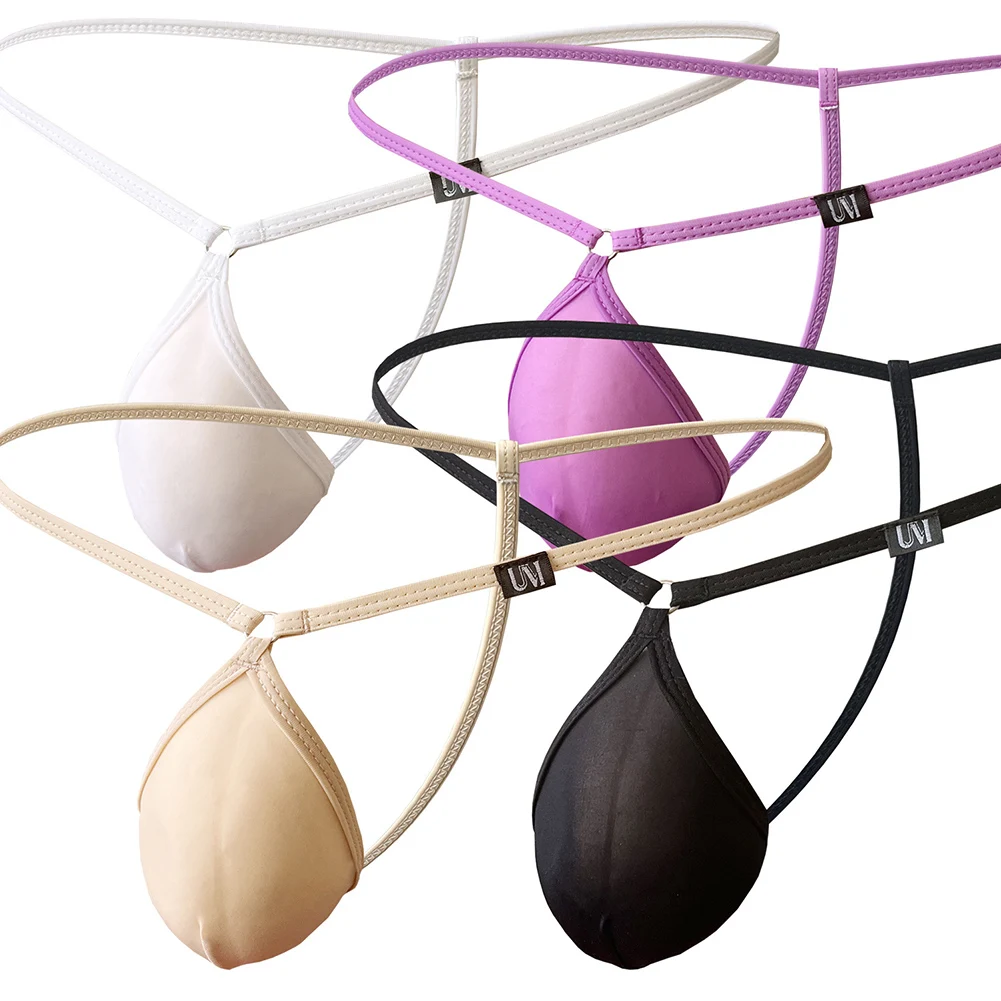 

Thin Belt Seamless Men Large Pouch G-string Thongs Stretch Low Rise Underwear T-back Briefs Casual Breathable