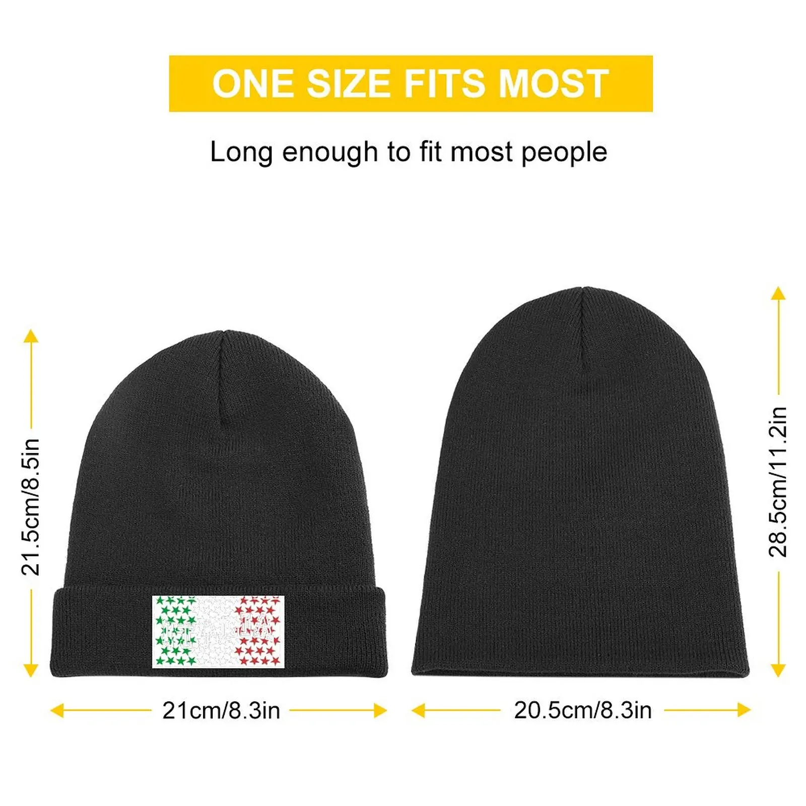 Italia. Italian Stars Tricolore Flag Knitted Cap Fishing cap Beach Dropshipping For Women 2025 Men's