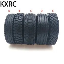 2 High Quality Rubber Non-slip Gravel Tire for 1/14 Tamiya RC Truck Trailer Tipper Scania 770S Benz Actros MAN Volvo LESU Parts