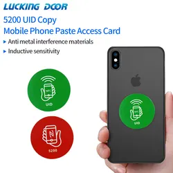 10pcs/ 50pcs 125Khz/13.56mhz Cloneable RFID Card EM5200 T5577/ UID Anti-Interference Mobile Sticker Writable Tags Stickers Label