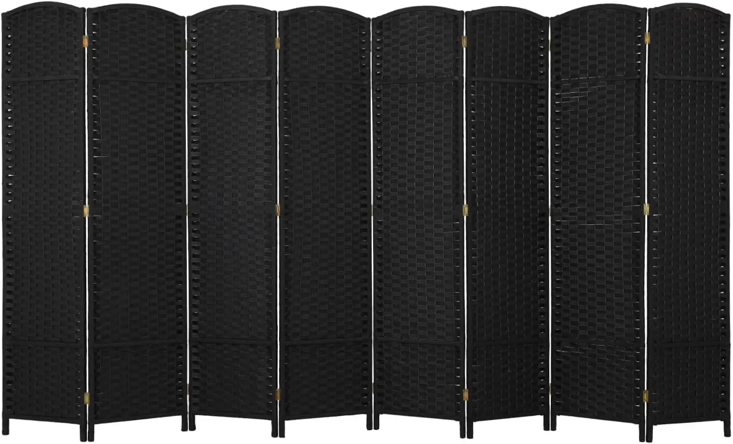 Divisor de Habitaciones de 8 Paneles, Separador de Ambientes Independiente y Biombos Plegables para Privacidad, Interior y Exterior, con Marco de Madera