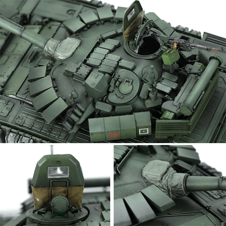 MENG Kit modello in scala di carro armato assemblato TS-053S Carro armato da battaglia principale russo T-72B3M con sistema Minesweeper KMT-8 Edizione limitata 1/35