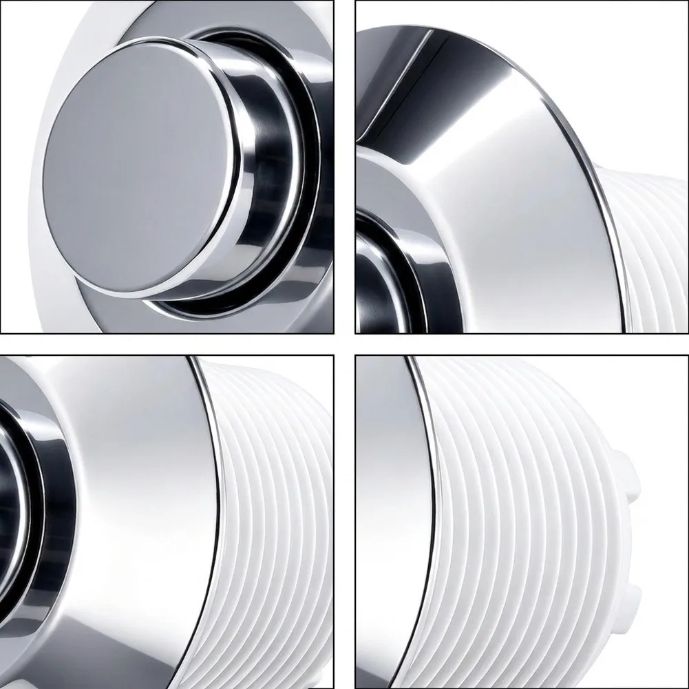 Bathroom Repair Part Toilet Air Flush Button Chrome Finish Matte Black Option Plastic Material 30mm Panel Thickness