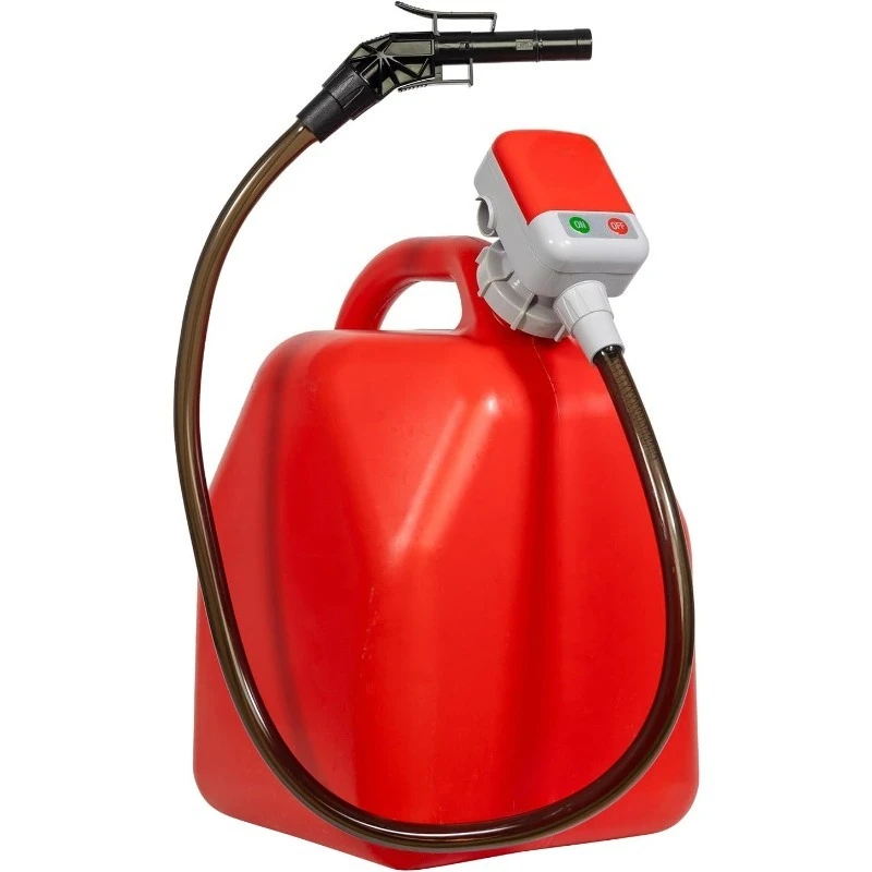 

5th Gen TRFA01 Fuel Transfer Pump with Overfill Protection (2.7 GPM) Universal Gas Can Adapter, 39.4 inch Vinyl Hose