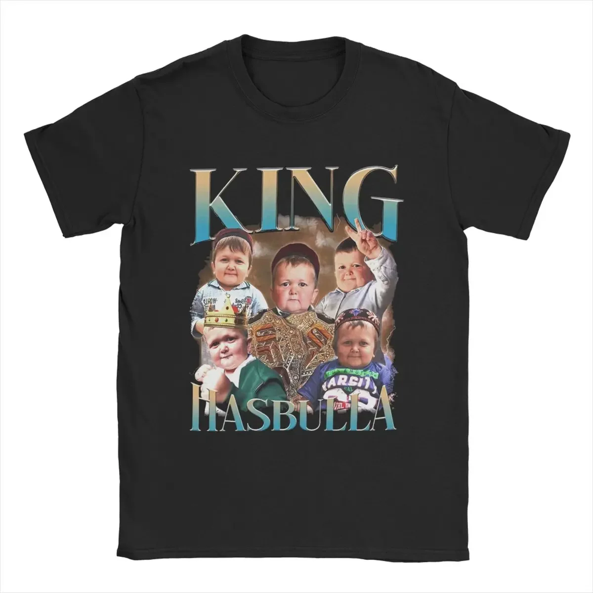 King Hasbulla Magomedov Art Men's T Shirt Novelty Tee Shirt Short Sleeve Crewneck T-Shirts 100% Cotton Printed Tops