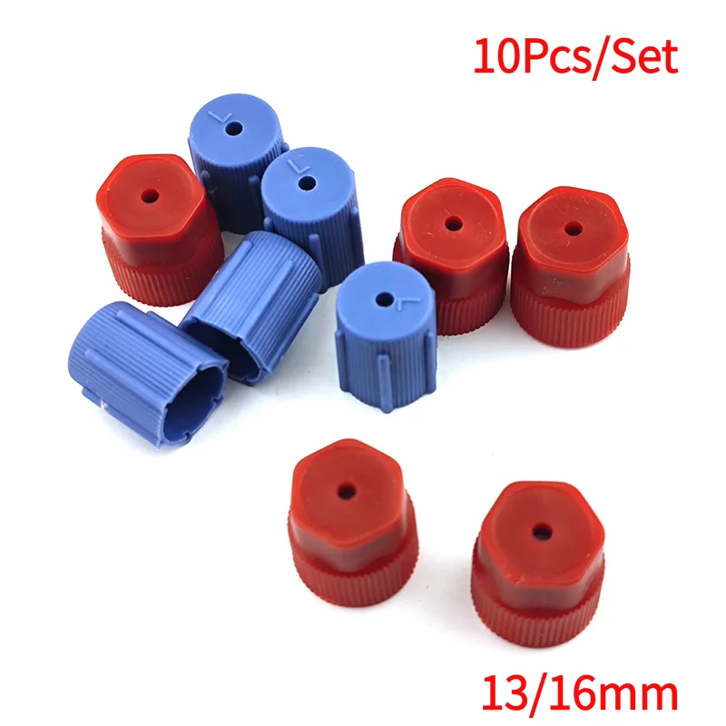 10Pcs/Set R134a Cap A/C Cap 13mm And 16mm Car Air Conditioning Service AC System Charging Port Caps Low Side And High Side‘