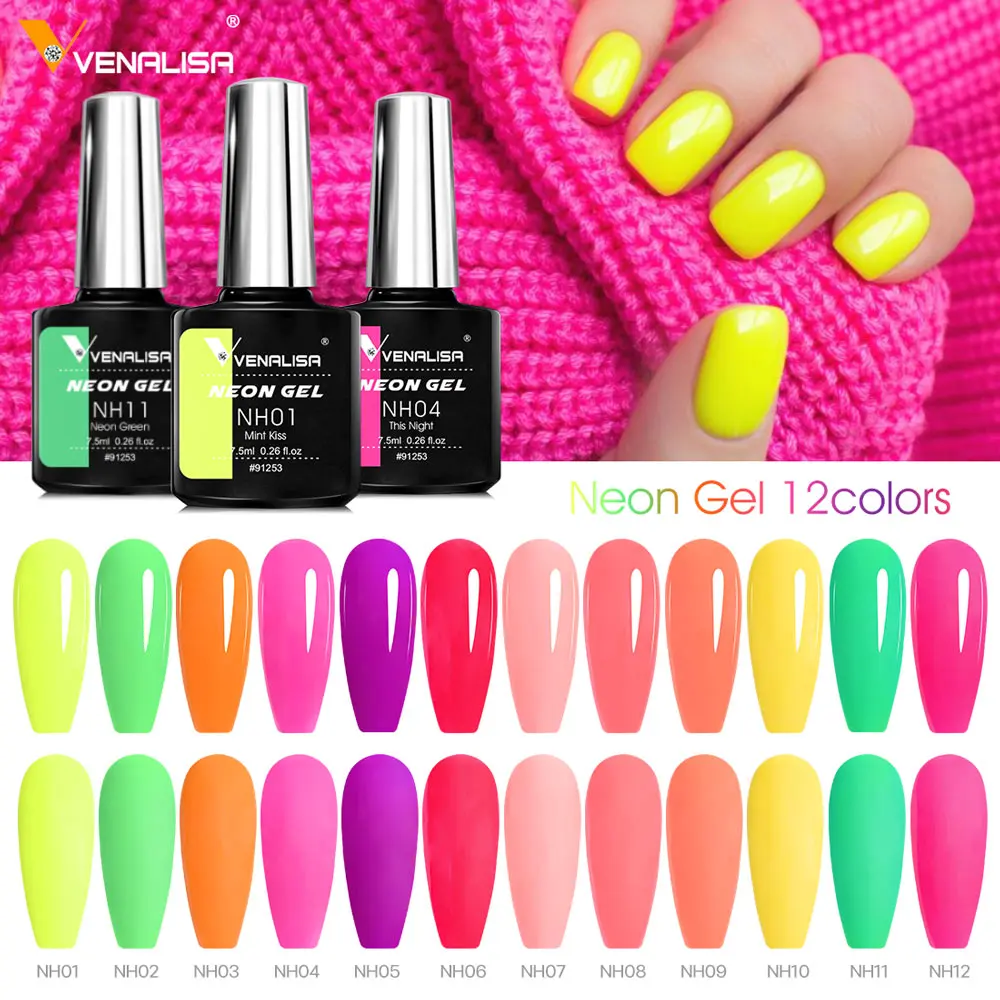 Venalisa Nail Gel Polish Pure Color Gel Super Gorgeous Nail Manicure Semi Permanent Soak off UV LED CANNI Nail Gel Varnish