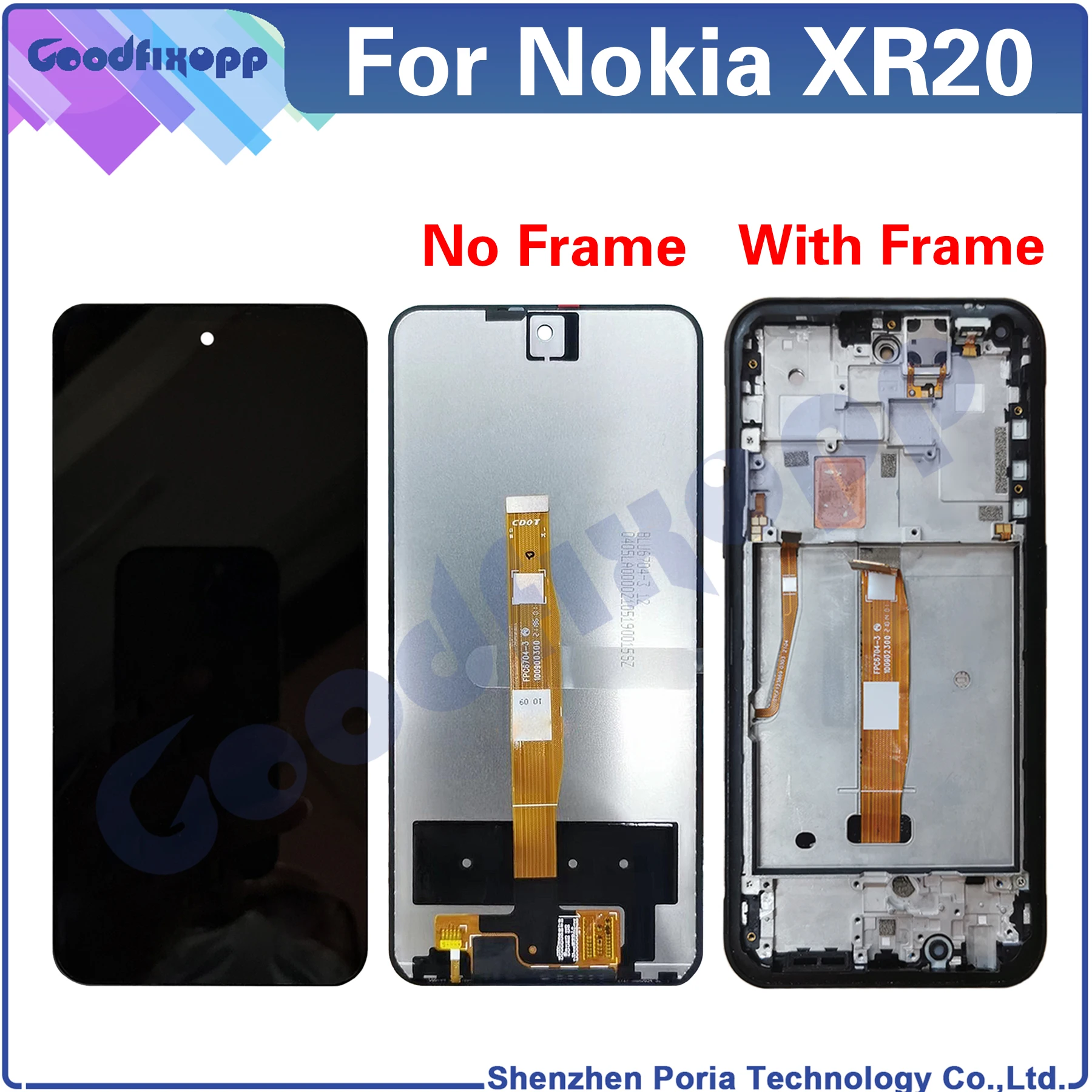 100% Test For Nokia XR20 TA-1368 TA-1362 LCD Display Touch Screen Digitizer Assembly Repair Parts Replacement