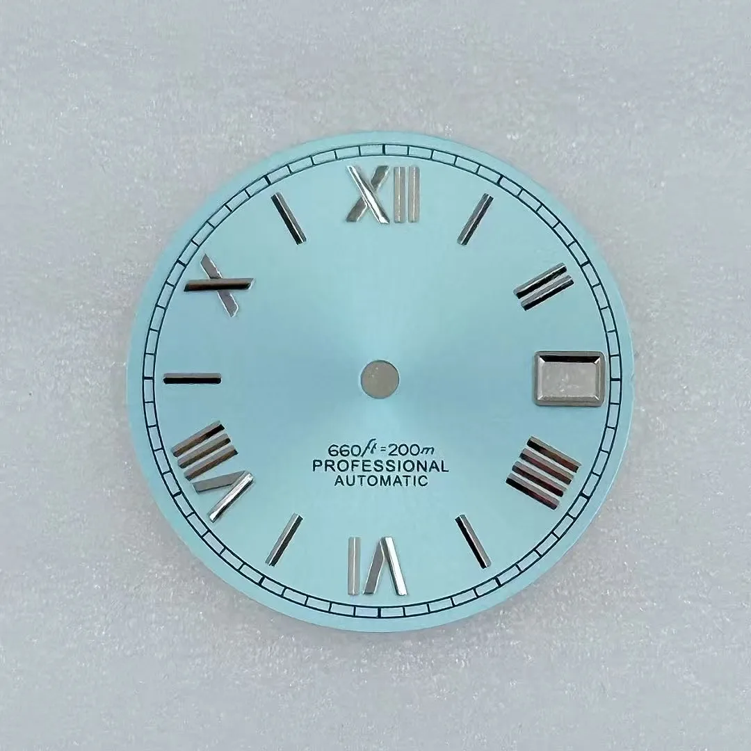 28.5mm No Logo Sunburst Rome Dial Fit NH35/NH36 Automatic Movement No Luminous Custom Logo Watch Modification Accessories