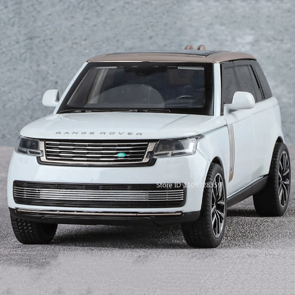 

1:32 Model Toy Cars Land Range Rover SV Alloy Diecast Defender Off-road Vehicles Sound Light Pull Back Doors Opened Boys Gifts