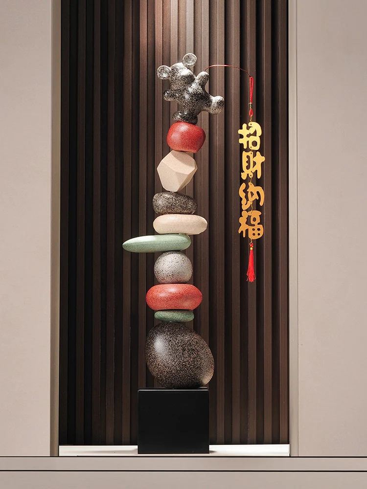 Абстрактный художественный камень для работы, скульптура, керамика, роскошь, вход в гостиную, ТВ-шкаф, статуя, украшение пола, подарки