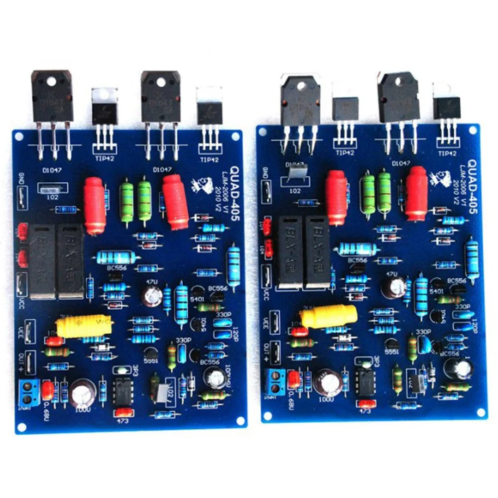 

One Pair QUAD405 100W 8R Finished Baord Dual Channel Amplifier Board Without Power Tube