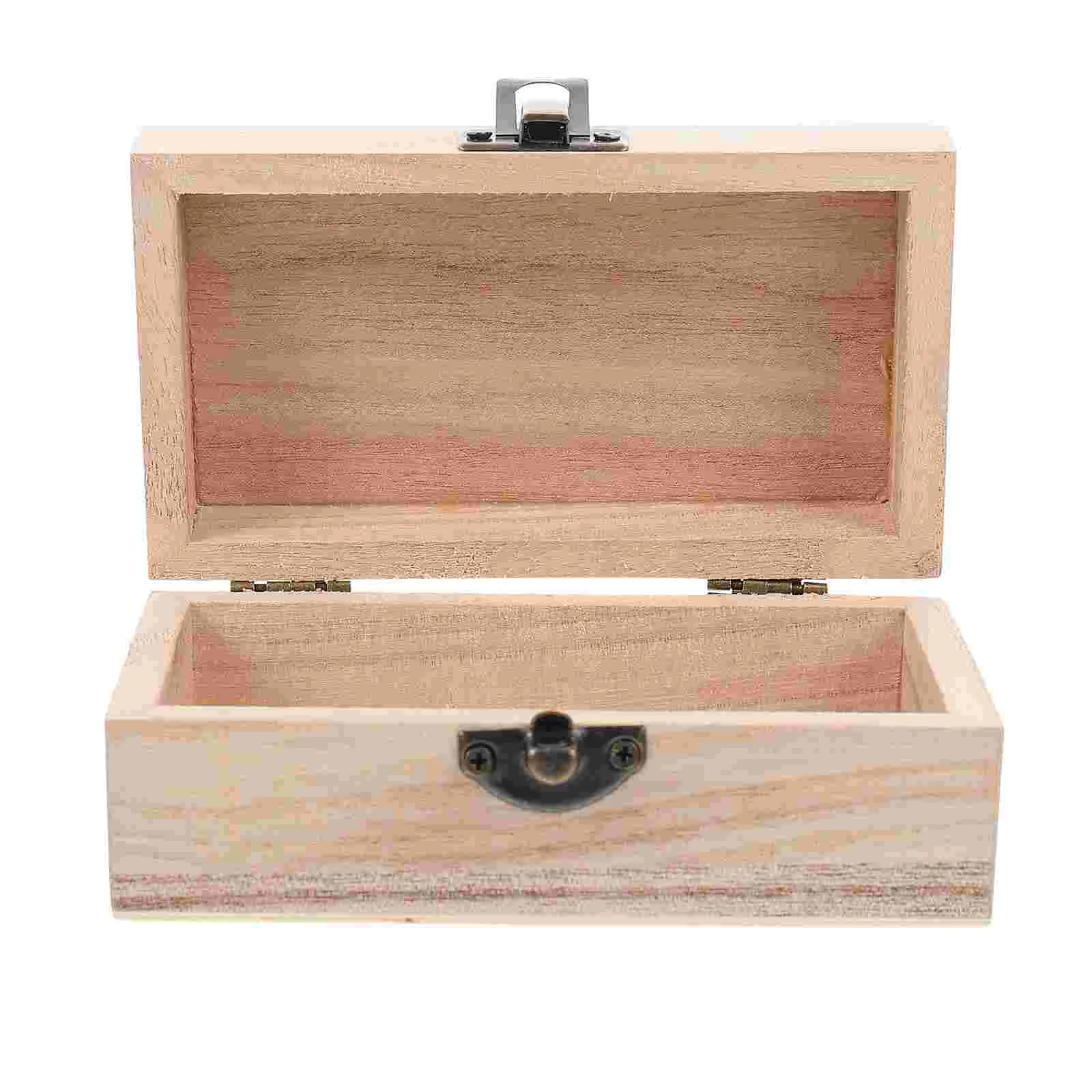 

5 Pcs Box DIY Wooden Earrings Storage Organizer Sundries Multipurpose Case Jewelry Holder Delicate Chic Vintage Decor