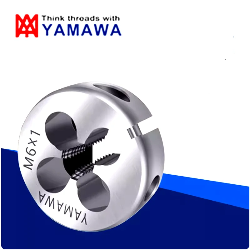 Japan 1PCS YAMAWA Original HSSE Left Hand Round Die UNC UNF 3-48L 4-40L 6-32L 8-32L 10-24L 1/4 3/8 Machine Screw Threading Dies