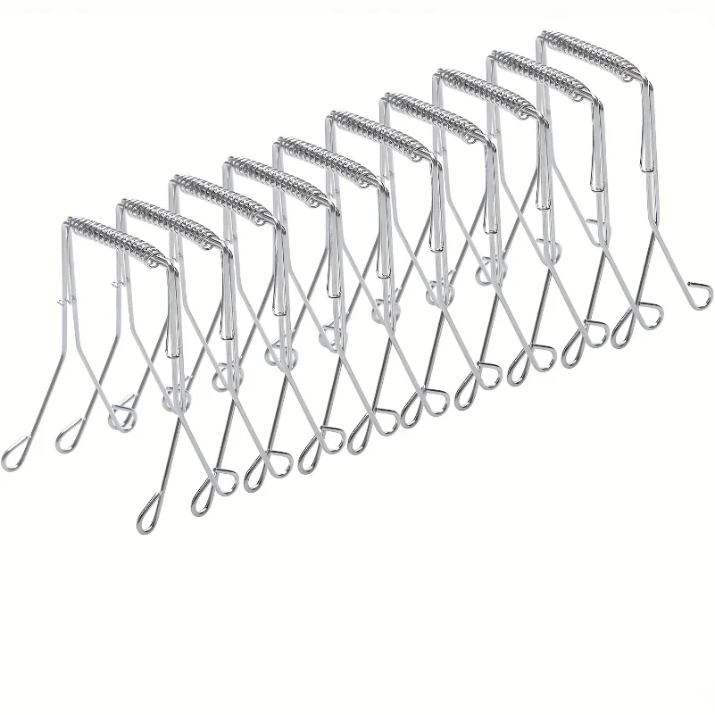 

Stainless Steel Cabbage/Leafy Vegetable Clamp - Heavy-Duty Reusable Multi-Grip Cooking with Serrated-Like Edges for Frying