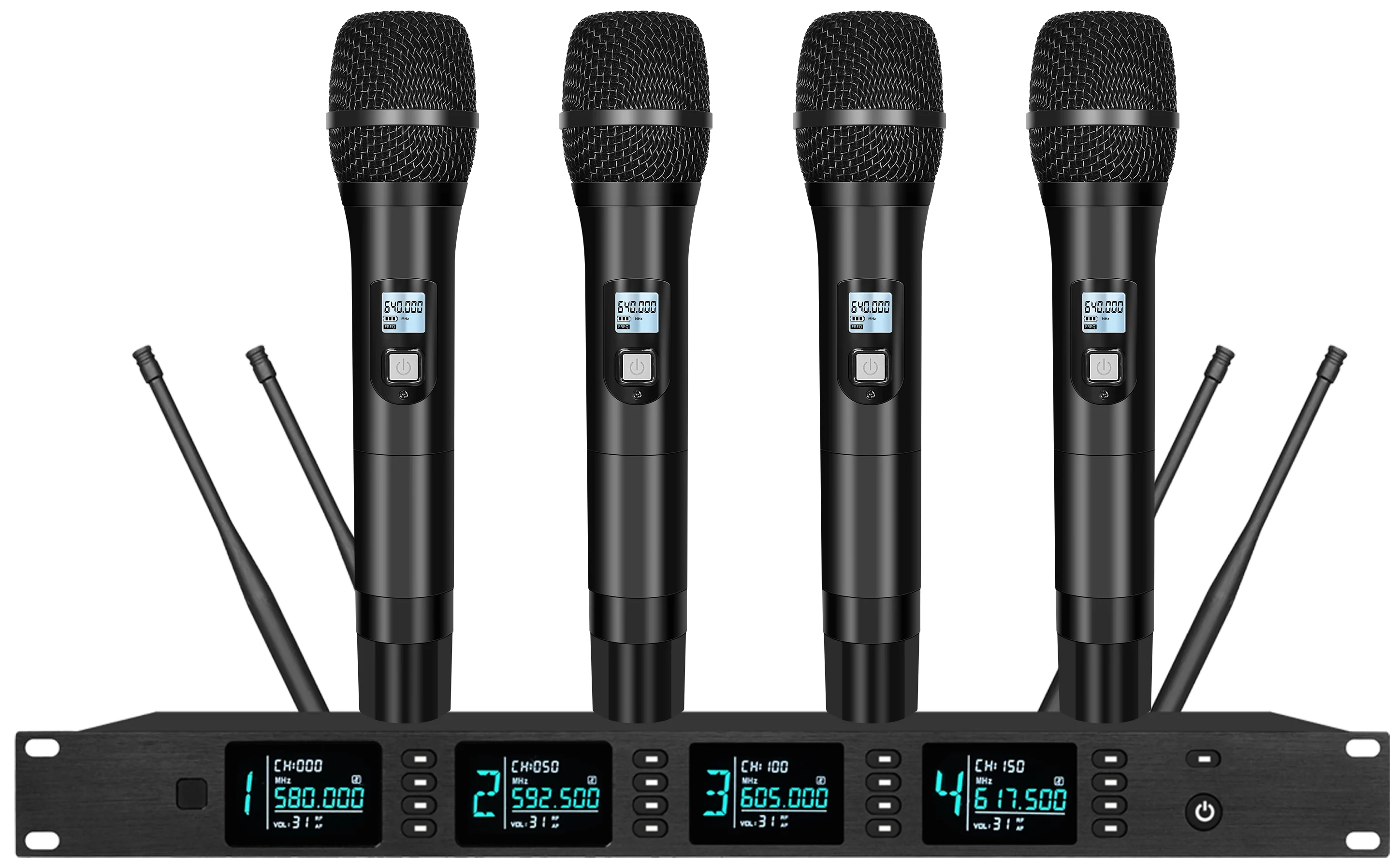 UHF Wireless Handheld/Conference/Lavalier  Microphone Professional 4/8 Channel UHF Cordless Mic System for Concert/stage/Church